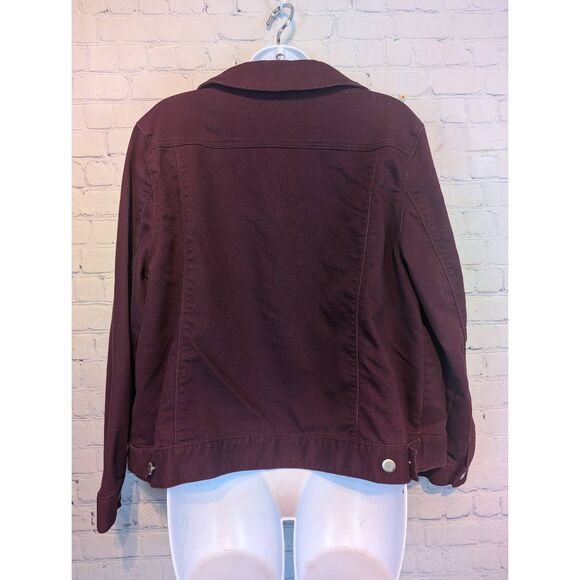 Jessica London maroon denim jacket 18w - Picture 3 of 4